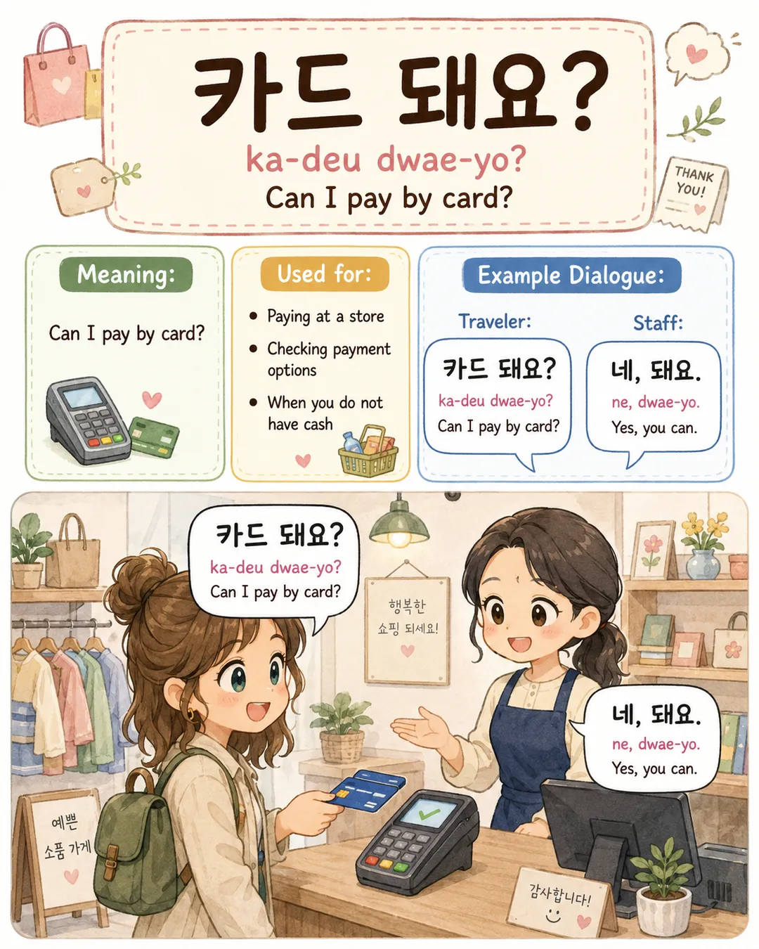 Easy Korean Phrases for Shopping — cut 7