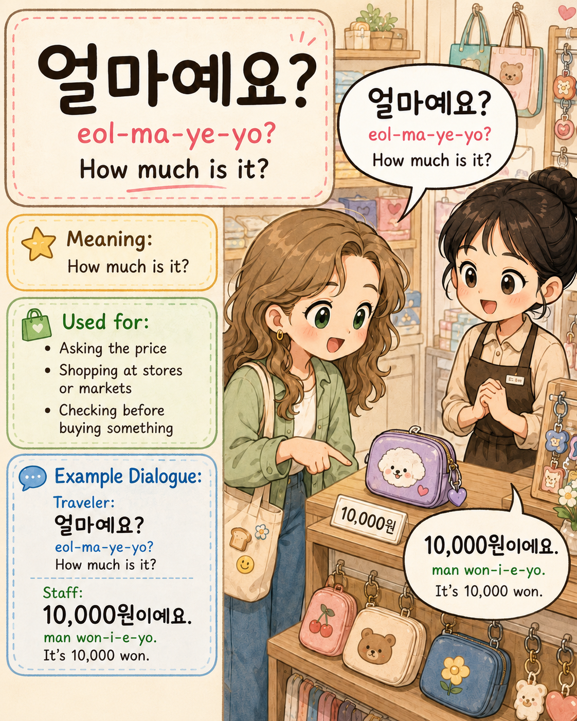 Easy Korean Phrases for Shopping — cut 2