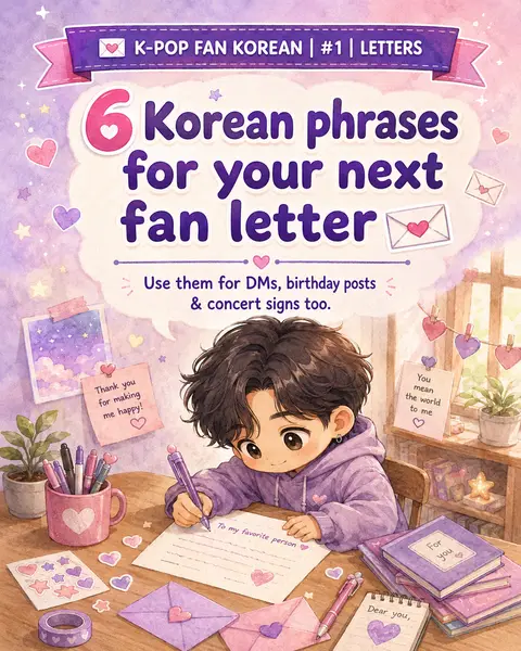 6 Korean Phrases for Your K-Pop Fan Letter