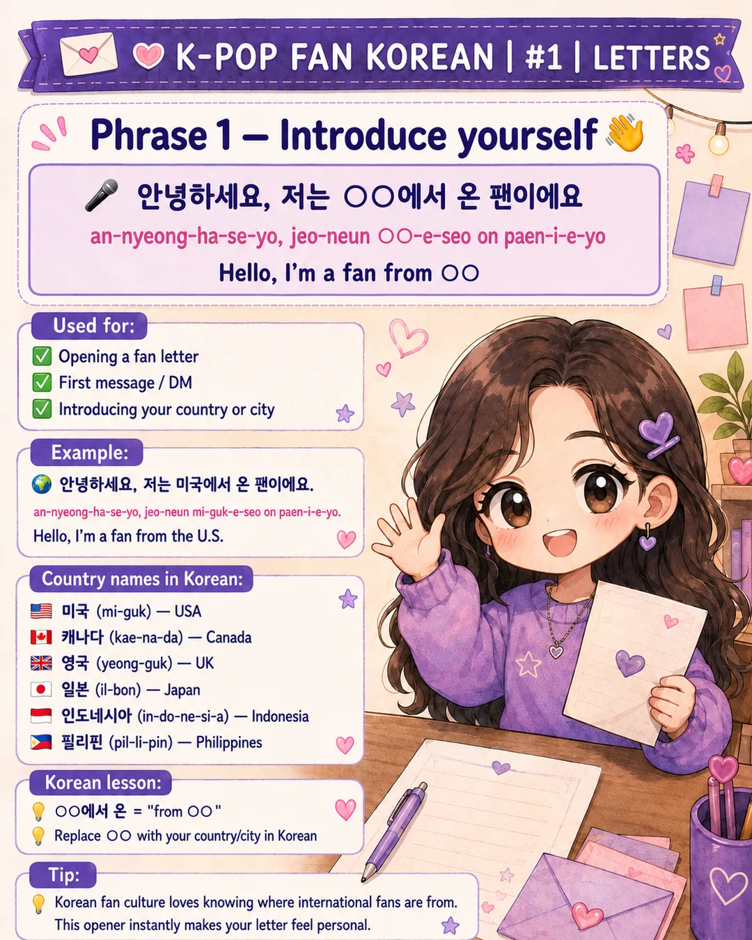 6 Korean Phrases for Your K-Pop Fan Letter — cut 3