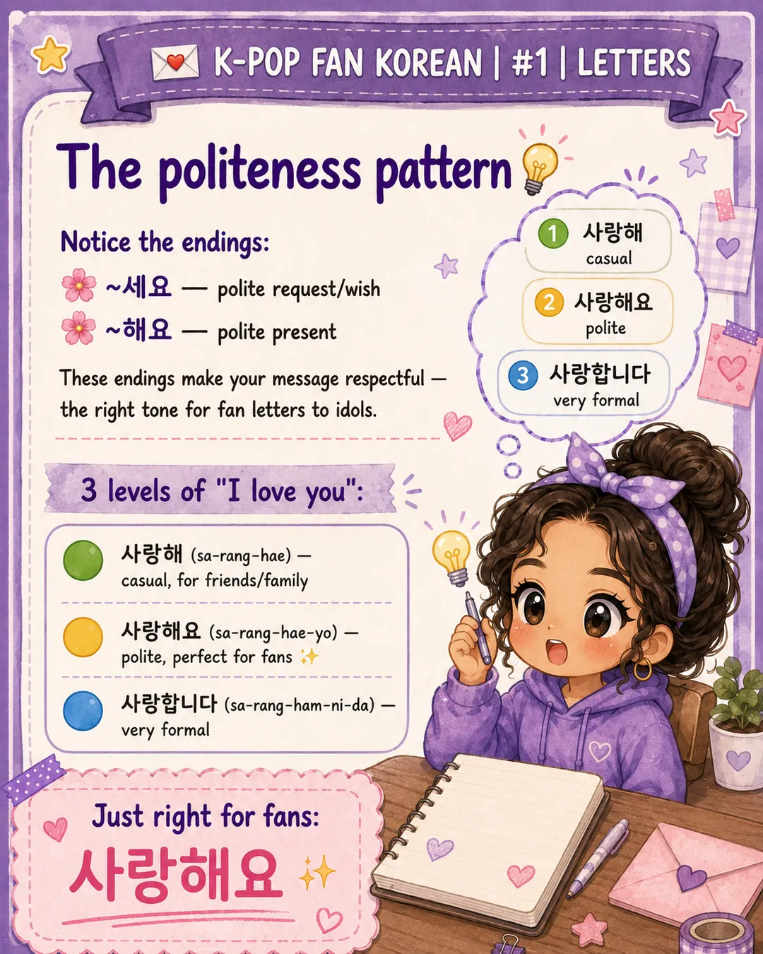 6 Korean Phrases for Your K-Pop Fan Letter — cut 11