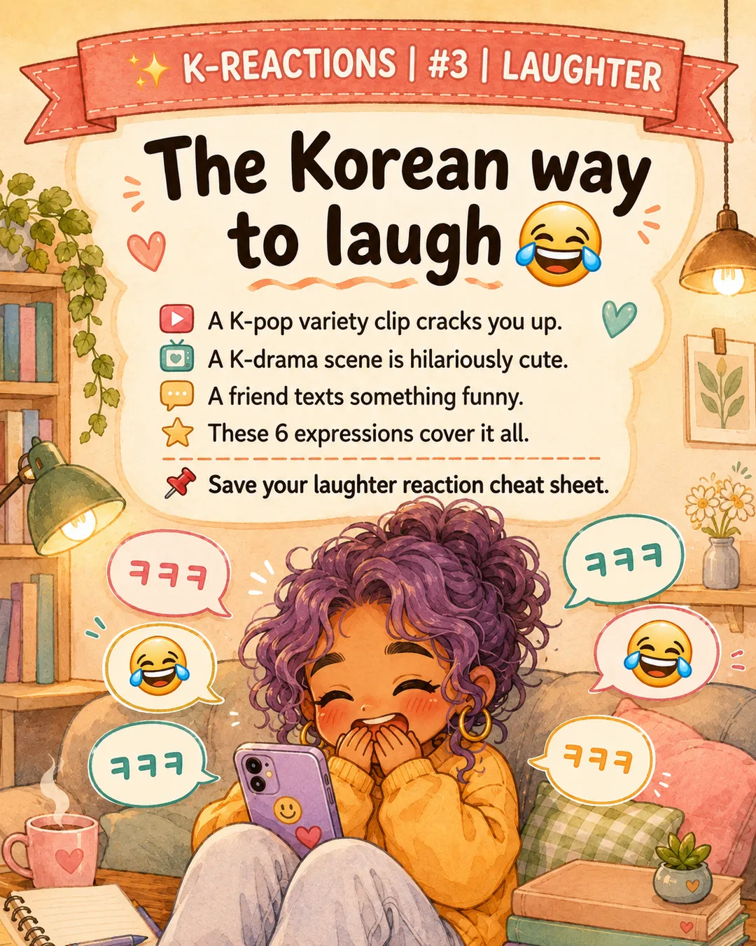 6 Korean Reactions When Something Cracks You Up — cut 2