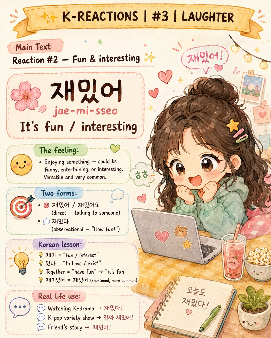 6 Korean Reactions When Something Cracks You Up — cut 4