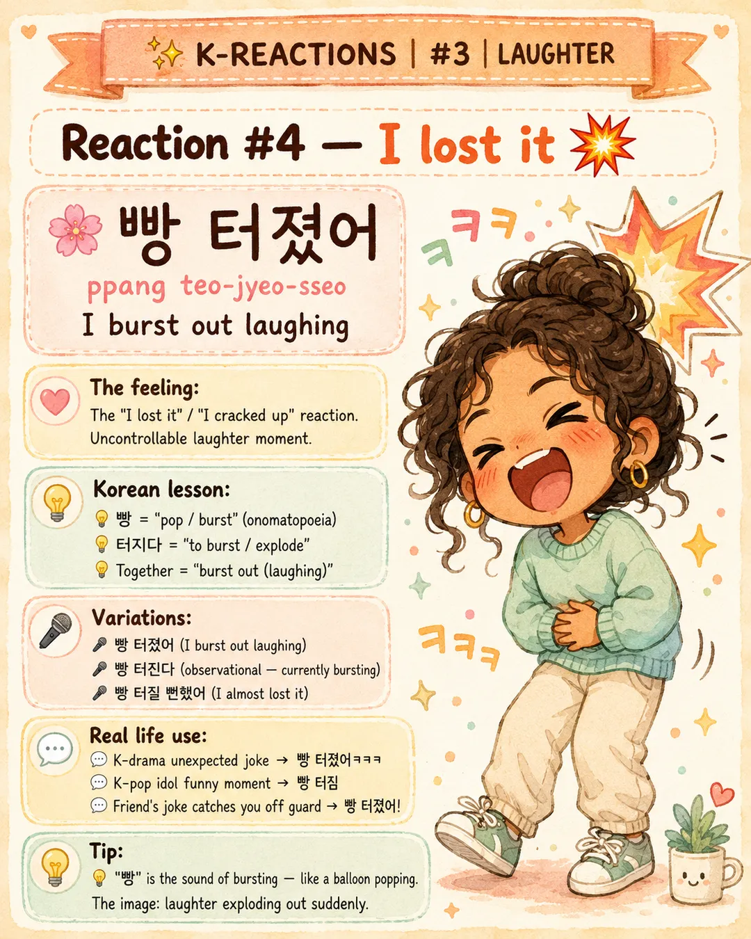 6 Korean Reactions When Something Cracks You Up — cut 6
