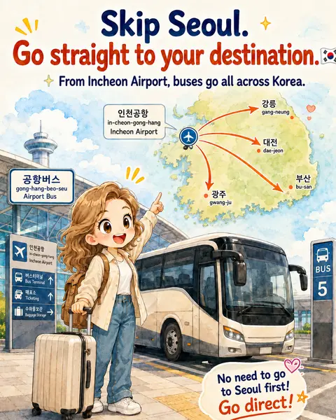 Direct Buses from Incheon Airport Across Korea