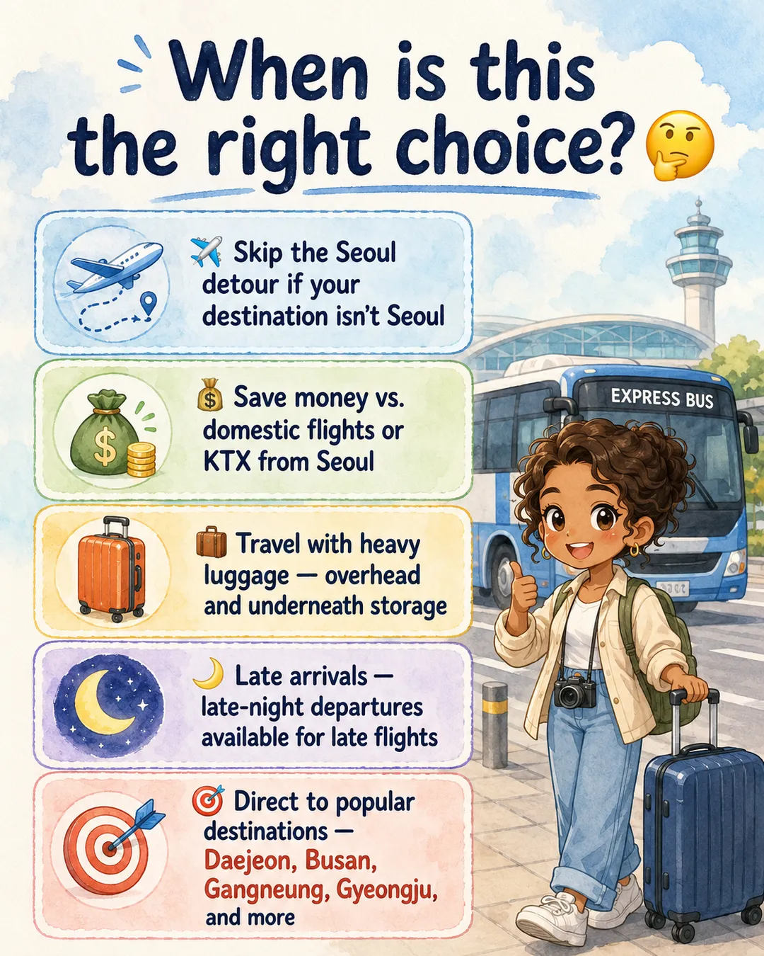 Direct Buses from Incheon Airport Across Korea — cut 10