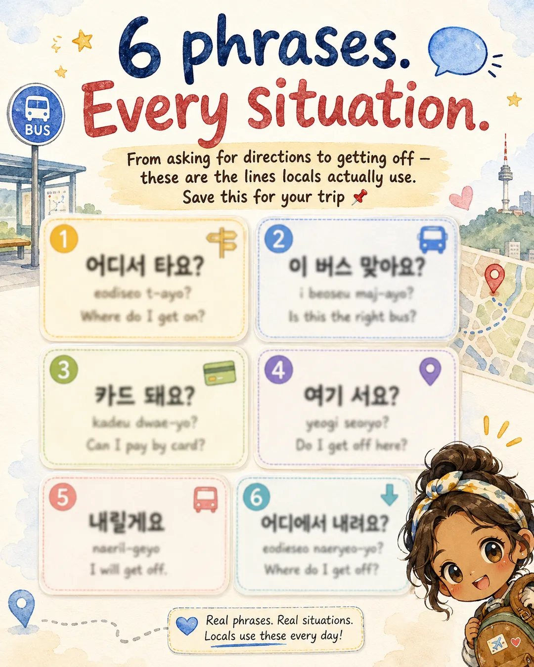Korean Phrases for Riding the Bus — cut 2