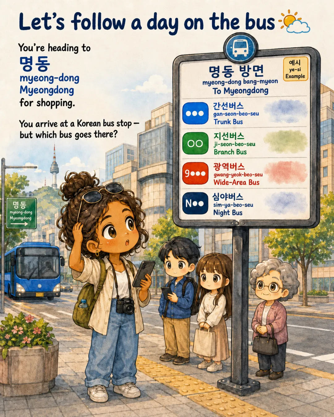 Korean Phrases for Riding the Bus — cut 3