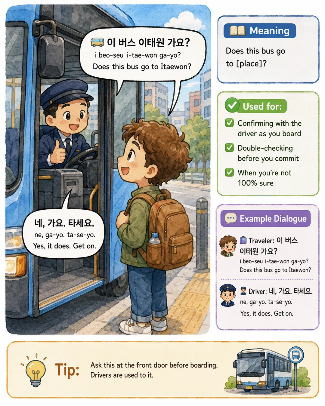 Korean Phrases for Riding the Bus — cut 5
