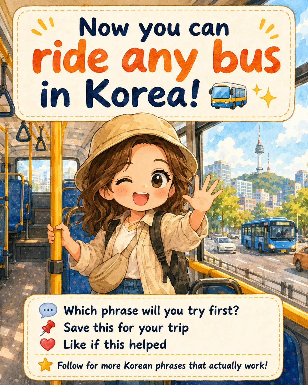 Korean Phrases for Riding the Bus — cut 12