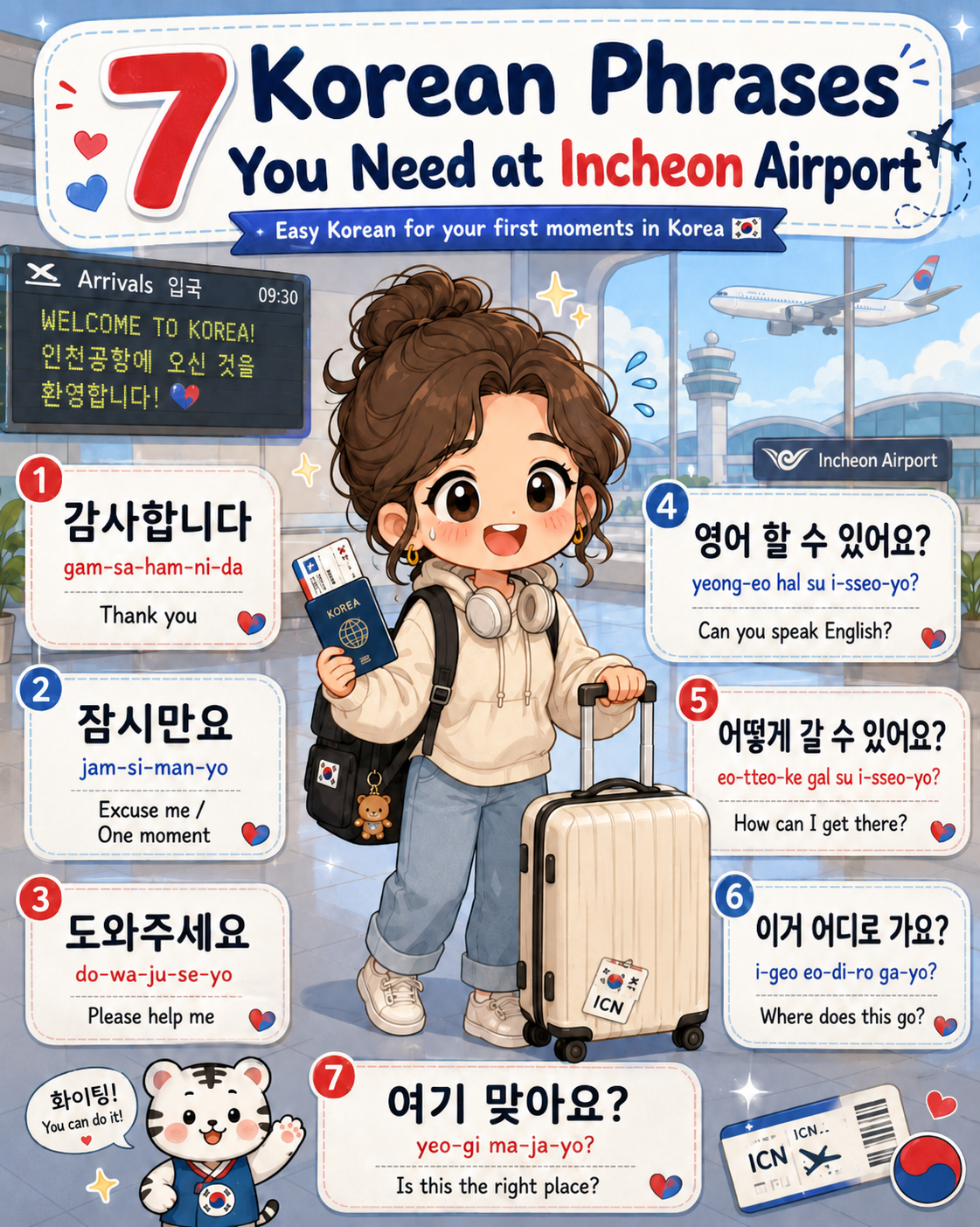 7 Korean Phrases You Need at the Airport